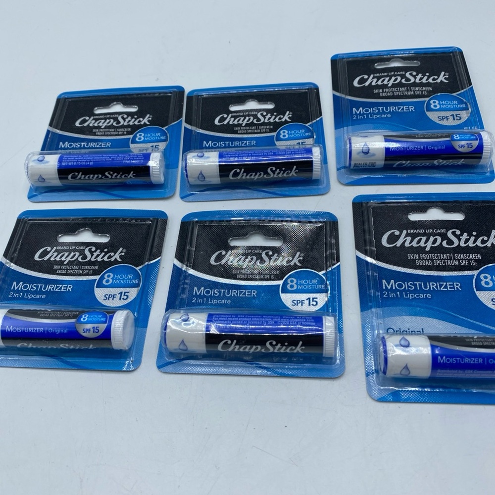 ChapStick Moisturizer (Original Flavor, 0.15 Ounce) Lip Balm Tube, Skin 6 Pack